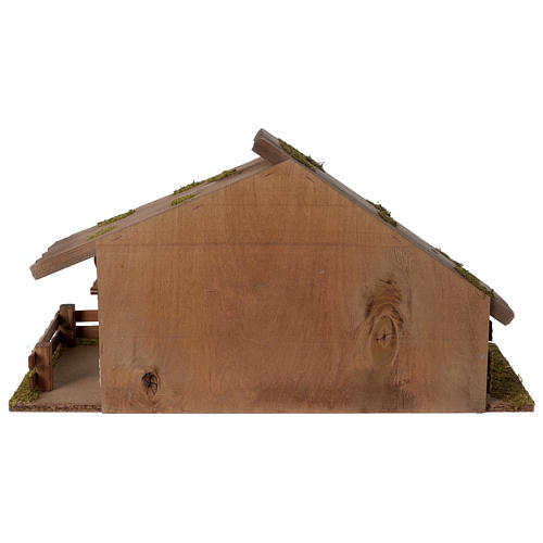 Nativity stable nordic style in wood for 10-12 cm nativity scene 4