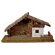 Nativity stable nordic style in wood for 10-12 cm nativity scene s1