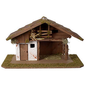 Nativity shed nordic style for 10-12 cm nativity scene