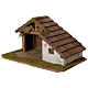 Nativity Barn in wood Nordic design 30x45x25cm for figurines of 10-12 cm s2