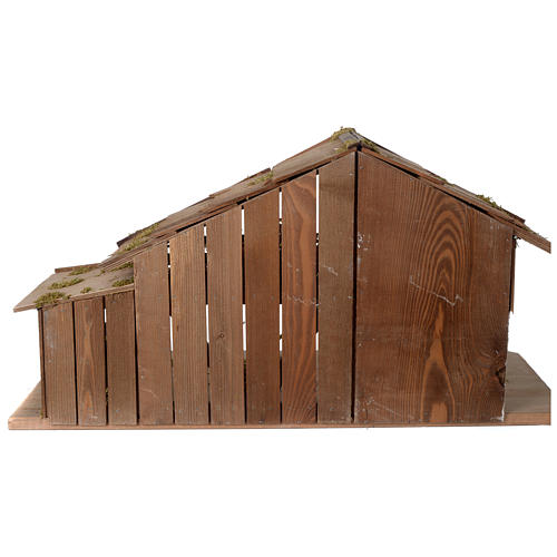Cabane crèche en bois style scandinave 40x70x30 cm pour santons 10-12 cm 4