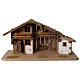 Wooden Nativity Barn Scandinavian style 40x70x30cm for statues of 10-12 cm s1