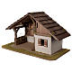 Maison crèche modèle scandinave en bois 37x60x30 cm pour santons de 10-12 cm s2