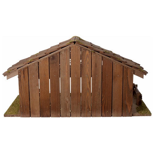 Krippenstall, nordischer Stil, aus Holz, für 10-12 cm Krippe, 30x60x30 cm 4