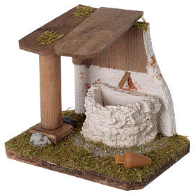 Fountain in wood and plaster for 10-12 cm nativity scene