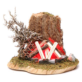 Camp Fire for Nativity 10-12 cm with LED flame effect 3.5-4.5v