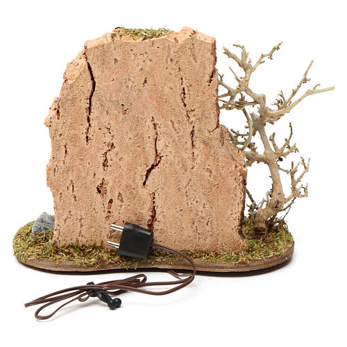 Campfire and pot for 10-12 cm nativity scene with led 3.5-4.5V 3