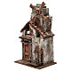 4 propeller Mill for nativity with wood house and tiled roof 35x15x20 cm s2