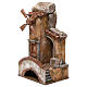 Mill for nativity 4 turbines with bridge,steps and tile roof 35X15X20 cm s2