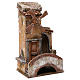 Mill for nativity 4 turbines with bridge,steps and tile roof 35X15X20 cm s3