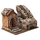Watermill with small house and mountain side for nativity scene 35x30x40 cm s3