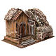 Watermill with small house, tiled roof and mountain side for nativity scene 45x35x45 cm s3