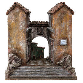 Borgo vicolo storto per presepe 12 cm 30X35X45 cm