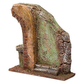 Muro con mattoni per presepe 10 cm 10X15X5 cm