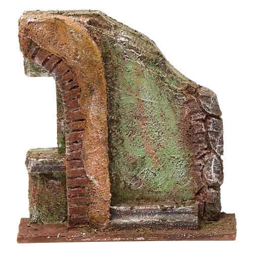 Wall with Brick arch for 10 cm Nativity 10X15X5 cm 1
