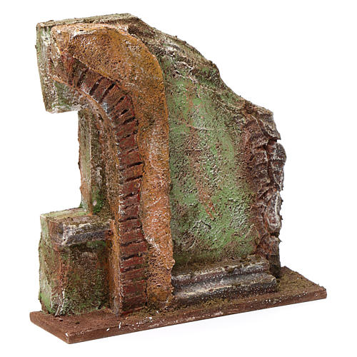 Wall with Brick arch for 10 cm Nativity 10X15X5 cm 3