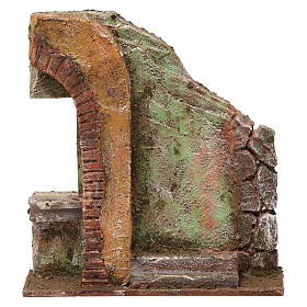 Wall with semi-arch for 12 cm nativity scene