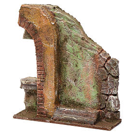 Wall with semi-arch for 12 cm nativity scene