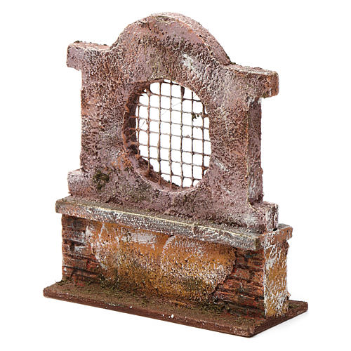 Small wall with grill for 12 cm nativity scene 2