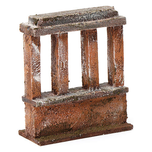 Small wall with four pillars for 12 cm nativity scene 3