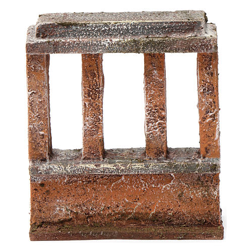Muret avec quatre colonnes pour crèche 10 cm 15x10x5 cm 4
