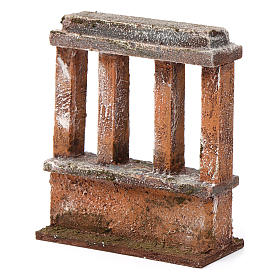 Small Wall with 4 Columns for 10 cm Nativity 15X10X5 cm