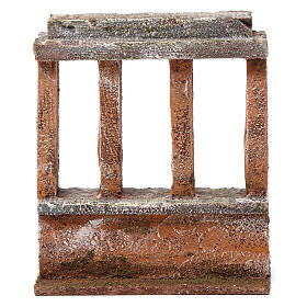 Muret avec quatre colonnes crèche 12 cm 15x10x5 cm