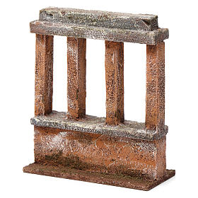Muret avec quatre colonnes crèche 12 cm 15x10x5 cm