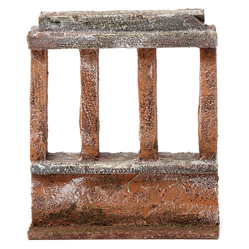 Murek z 4 kolumnami do szopki 12 cm 15x10x5 cm 1