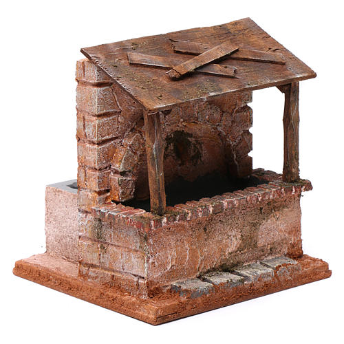 Fountain with wooden roof for nativity scene, Palestine style 3