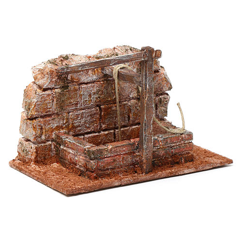 Pozo con hilo y vigas de madera para belén 10 cm tamaño | venta online