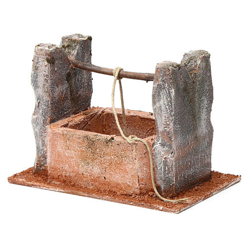 Small well with rope for 12 cm nativity scene, Palestine style 2