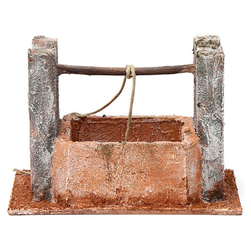 Small well with rope for 12 cm nativity scene, Palestine style 4