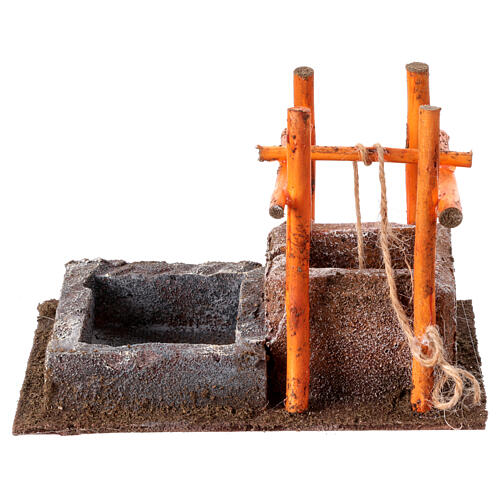 Brunnen mit Styropor-Basis für Krippe 10 cm, 15x15x10 cm Palästinensischer Stil 1
