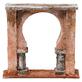 Wall with arched window for 10 cm nativity scene, Palestine style