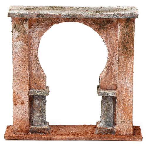 Wall with arched window for 10 cm nativity scene, Palestine style 4