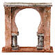 Wall with arched window for 10 cm nativity scene, Palestine style s1