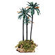 Dreifach-Palme mit Blüten 23 cm hoch aus PVC s1