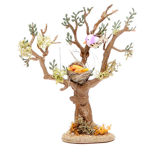Tree with birds for nativity scene, assorted models 2