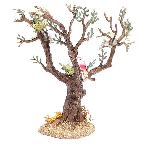 Tree with birds for nativity scene, assorted models 3