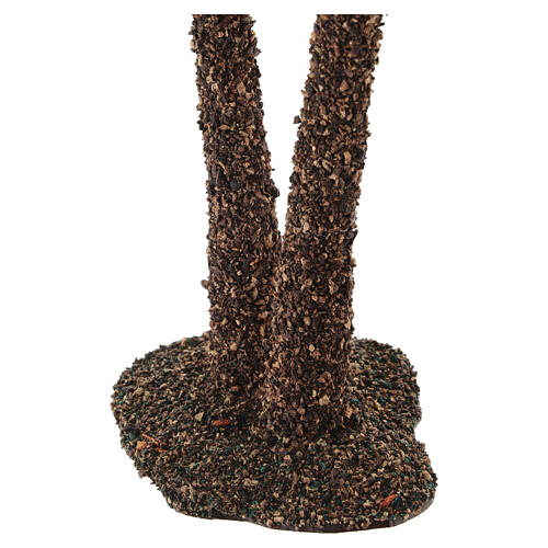 Palmeira dupla para presépio h real 40 cm cortiça 8
