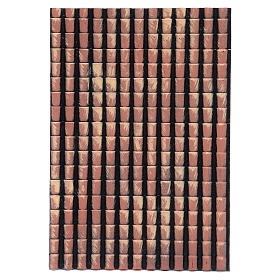 Panel dachowy szopki dachówki czerwone odcienie 35x25 cm