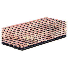 Panel dachowy szopki dachówki czerwone odcienie 35x25 cm