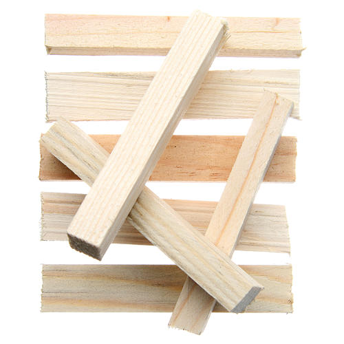 Holzleisten, Krippenzubehör, 8x1x1,5 cm, Set zu 8 Stück 1