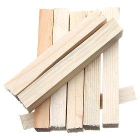Planches en bois miniature crèche 8x1x1,5 cm set 8 pcs