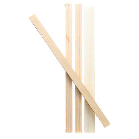 Strips of wood for DIY nativities, set of 8 pieces 19x1x1.5cm