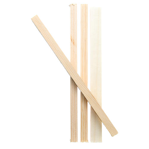 Strips of wood for DIY nativities, set of 8 pieces 19x1x1.5cm 1