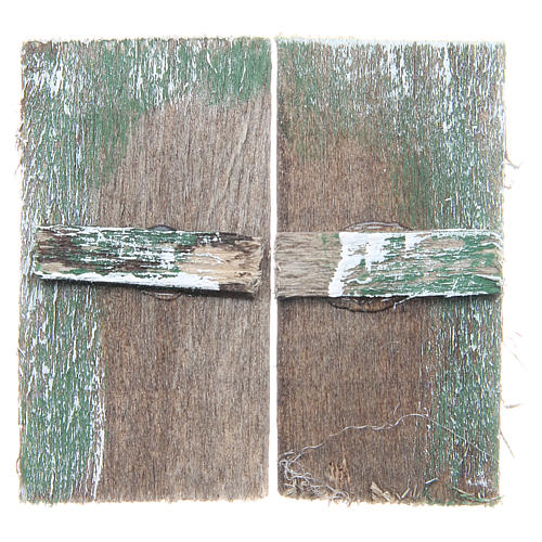 Janela em madeira 5,5x3 cm rectangular 2 peças 1