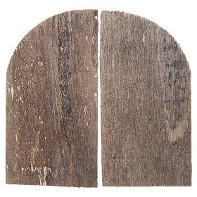 Tür mit Bogen aus Holz 8.5x4.5cm 2St.