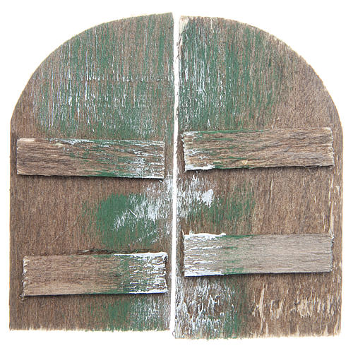 Tür mit Bogen aus Holz 8.5x4.5cm 2St. 1